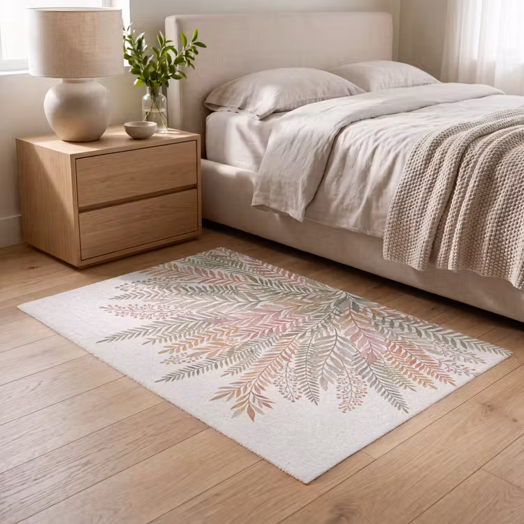 Botanisch - Aquarel - Kleurrijk Vloerkleed Rechthoek klein -atmosphere_sfeer3_global