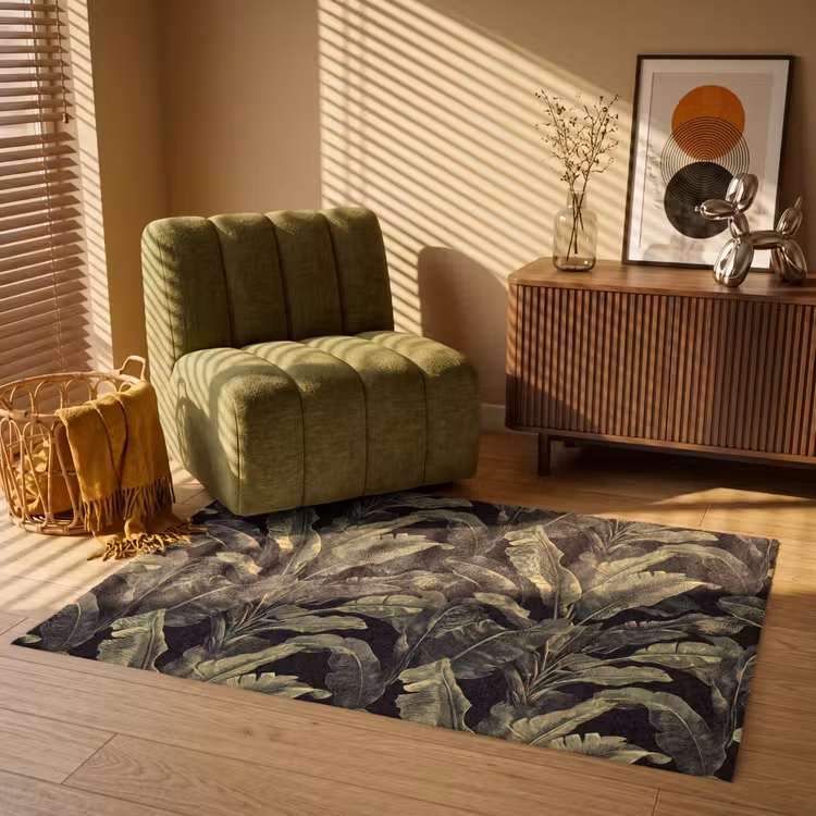Botanisch - Bladeren - Groen Vloerkleed Rechthoek klein 1091 -atmosphere_sfeer1_global