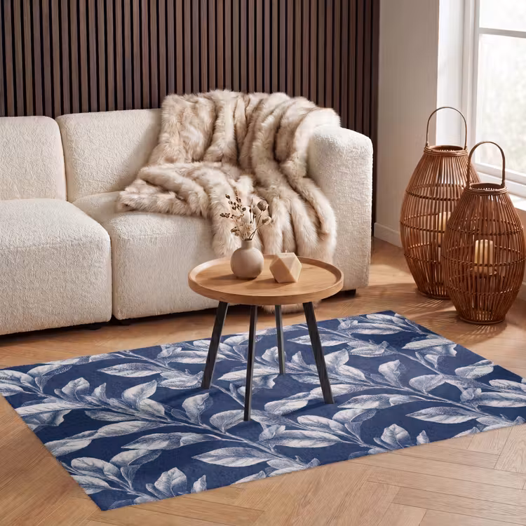 Botanisch - Patroon - Blauw Vloerkleed Rechthoek klein 1091 -atmosphere_sfeer2_global