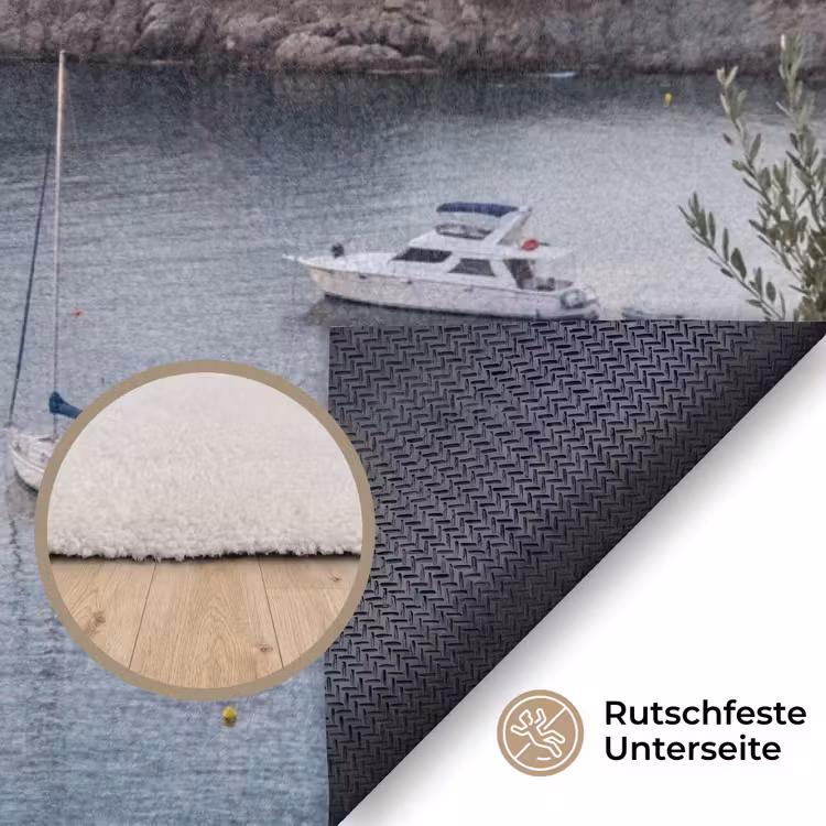 Teppich - Bucht – Boote – Sonnenuntergang - Baai - boten - zonsondergang Vloerkleed Rechthoek klein