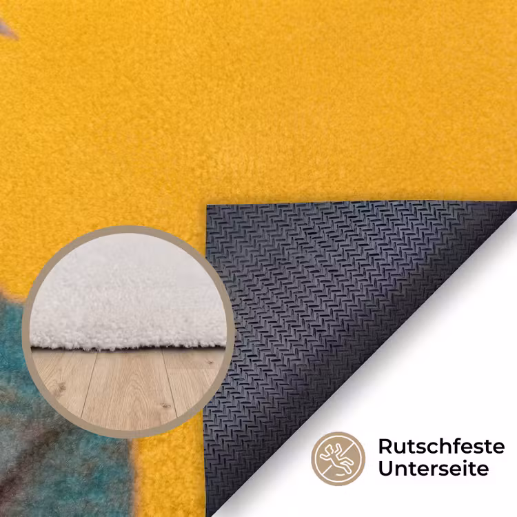 Kameleon - Kauwgom - Kleurrijk Vloerkleed Rechthoek klein -uniquesellingpoint_antislip_DE_DE