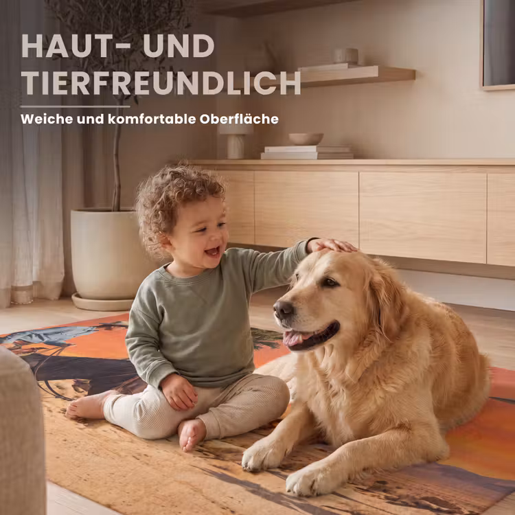 Teppich - Cowboy – Pferd – Wüste - Cowboy - Paard - Woestijn Vloerkleed Rechthoek klein