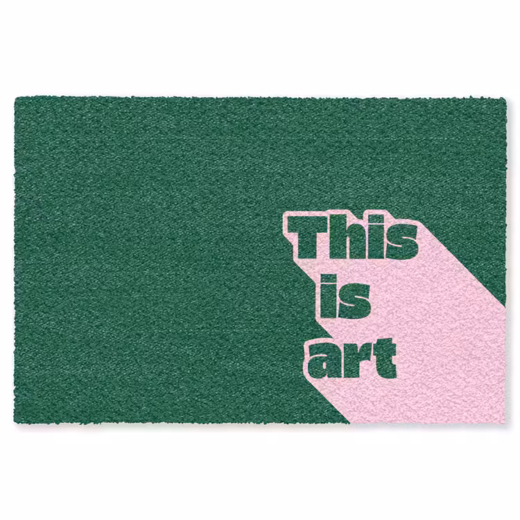 This is art - Schaduw - Roze Vloerkleed Rechthoek klein -3d