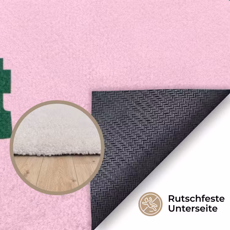This is art - Schaduw - Roze Vloerkleed Rechthoek klein -uniquesellingpoint_antislip_DE_DE
