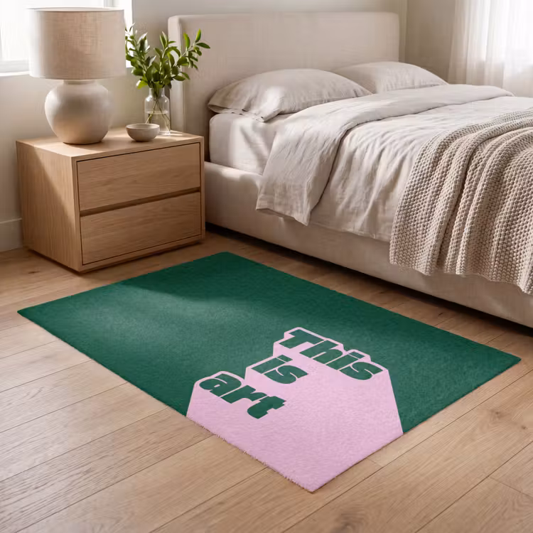 This is art - Schaduw - Roze Vloerkleed Rechthoek klein -atmosphere_sfeer3_global