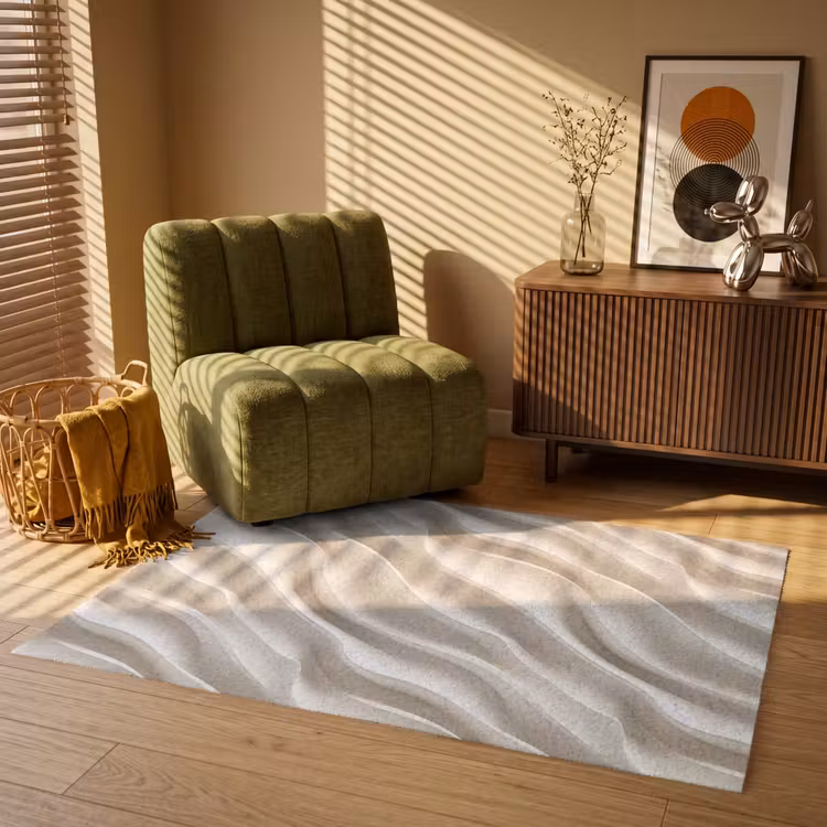 Diagonaal - Golven - Crème Vloerkleed Rechthoek klein 1091 -atmosphere_sfeer1_global