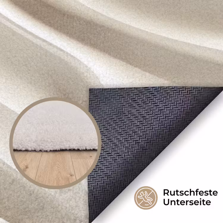 Diagonaal - Golven - Crème Vloerkleed Rechthoek klein 1091 -uniquesellingpoint_antislip_DE_DE