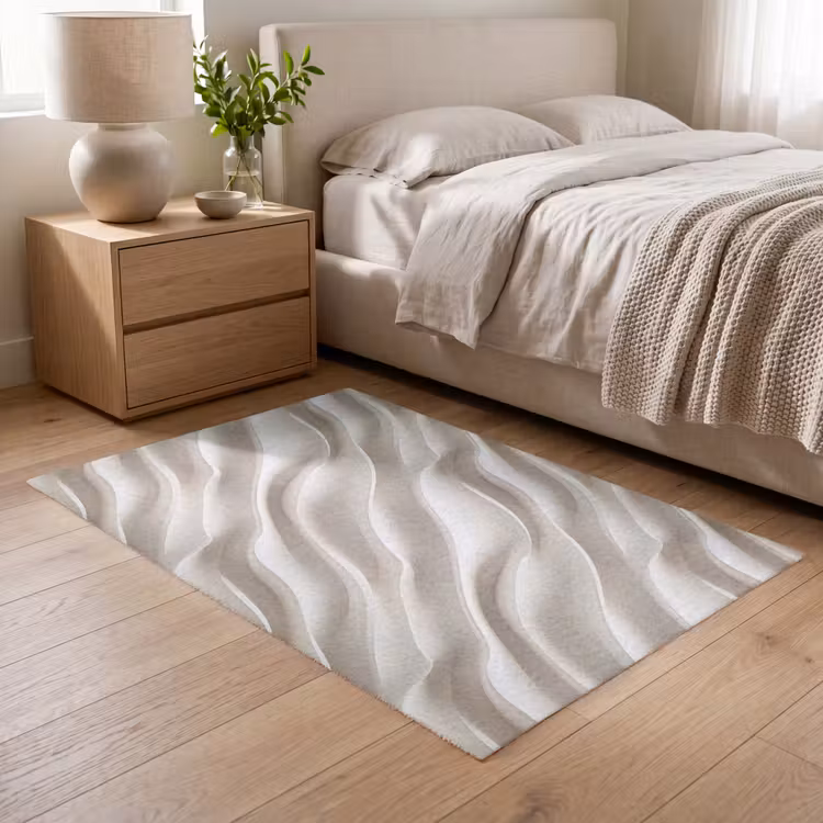 Diagonaal - Golven - Crème Vloerkleed Rechthoek klein 1091 -atmosphere_sfeer3_global