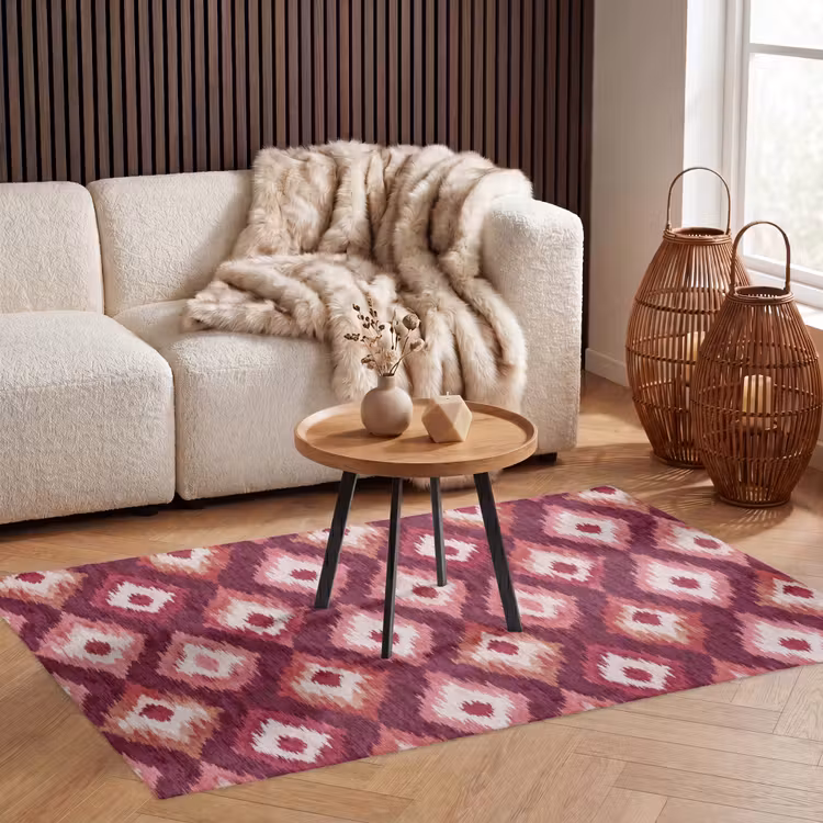 Diamantvormen - Roze - Patroon - Textuur Vloerkleed Rechthoek klein 1091 -atmosphere_sfeer2_global