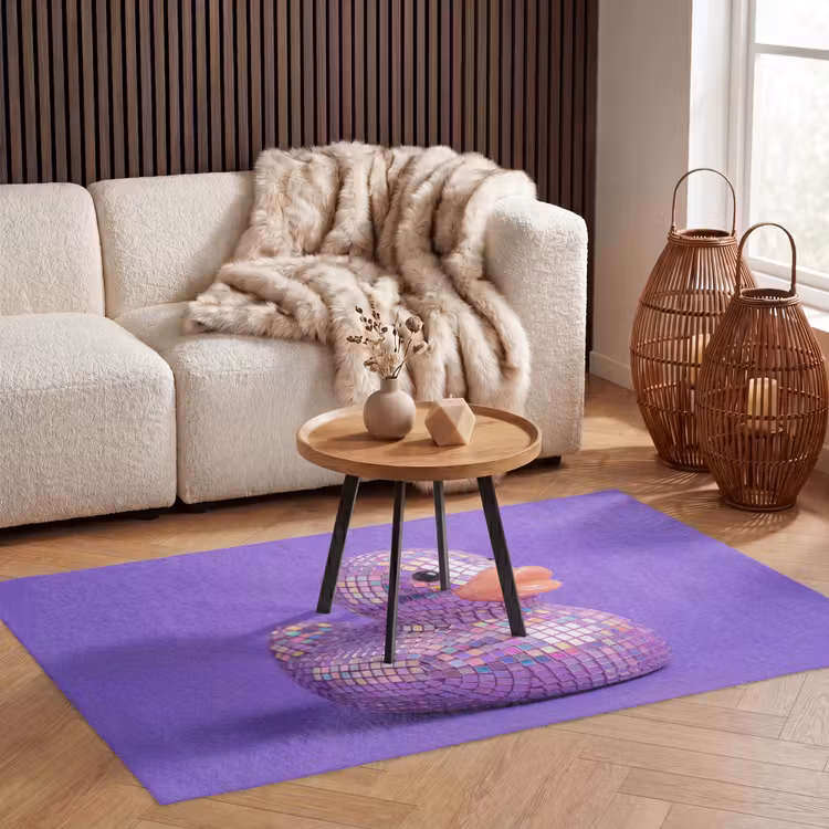 Disco - Eend - Paars Vloerkleed Rechthoek klein -atmosphere_sfeer2_global