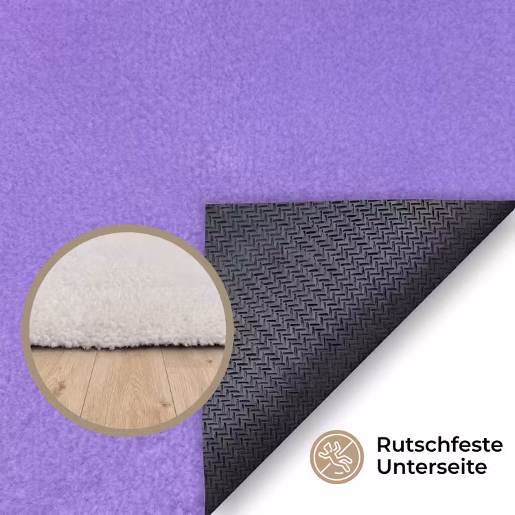 Disco - Eend - Paars Vloerkleed Rechthoek klein -uniquesellingpoint_antislip_DE_DE