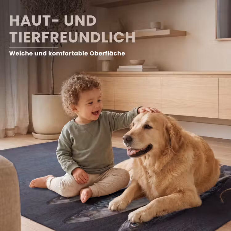 Teppich - Drei Fische – Seil - Drie vissen - Touw Vloerkleed Rechthoek klein
