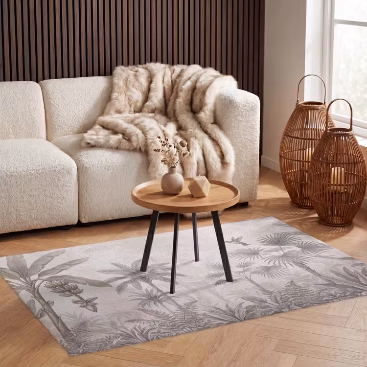 Jungle - Banenboom - Kolibrie - Beige Vloerkleed Rechthoek klein -atmosphere_sfeer2_global