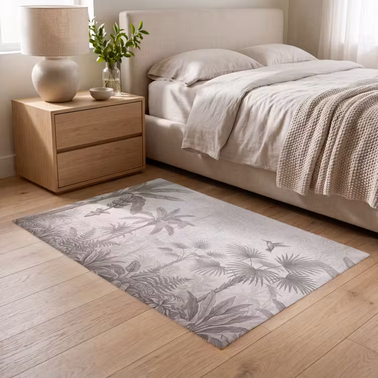 Jungle - Banenboom - Kolibrie - Beige Vloerkleed Rechthoek klein -atmosphere_sfeer3_global