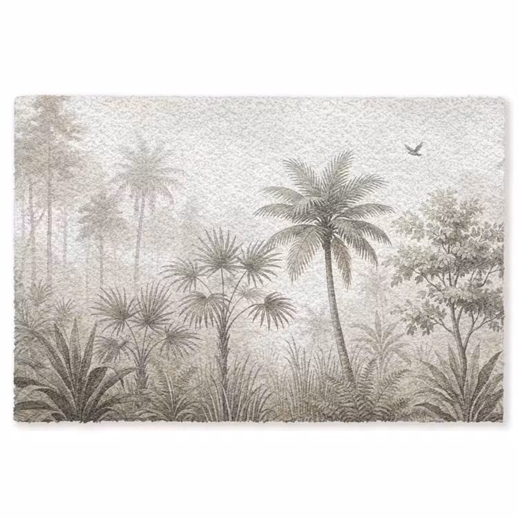Jungle - Palmbomen - Natuur Vloerkleed Rechthoek klein -3d