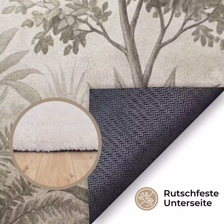 Jungle - Palmbomen - Natuur Vloerkleed Rechthoek klein -uniquesellingpoint_antislip_DE_DE