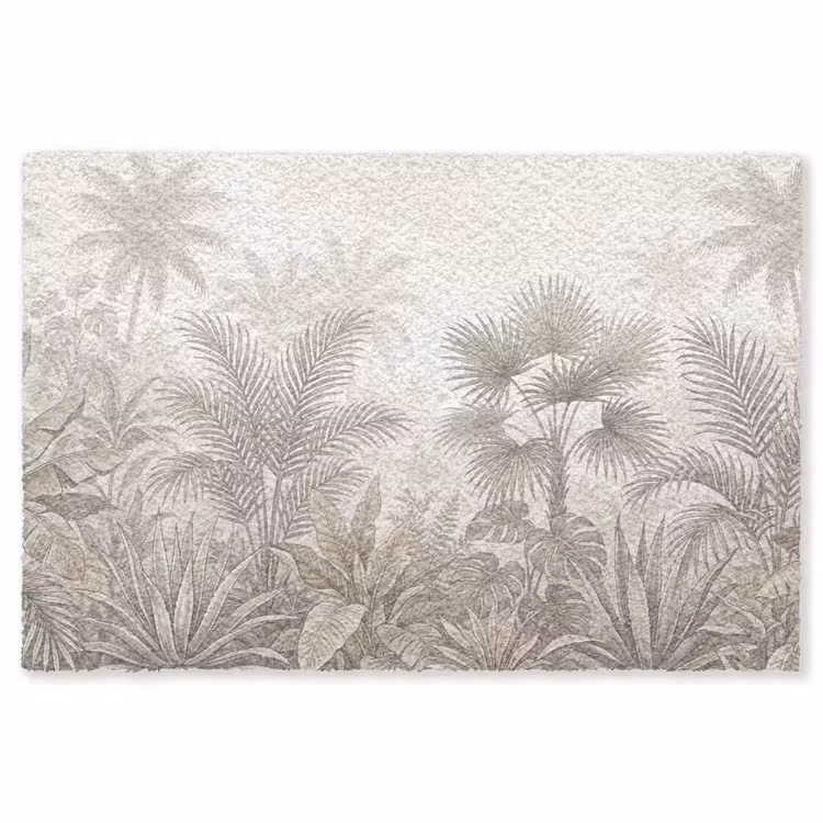 Jungle - Tropisch - Natuur -Vintage - Beige Vloerkleed Rechthoek klein -3d