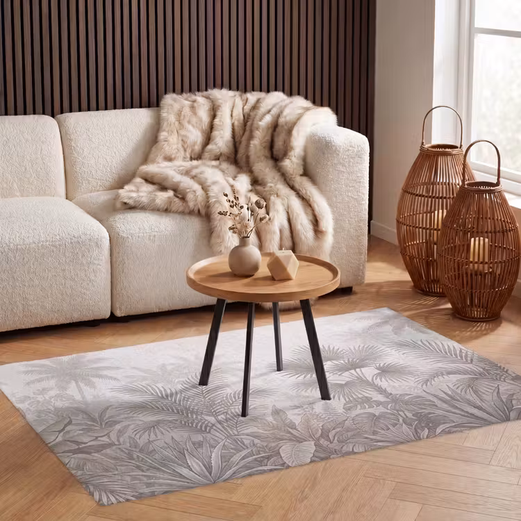 Jungle - Tropisch - Natuur -Vintage - Beige Vloerkleed Rechthoek klein -atmosphere_sfeer2_global