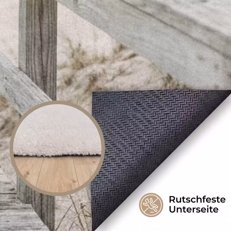 Duinen - Vlonder - Oceaan Vloerkleed Rechthoek klein -uniquesellingpoint_antislip_DE_DE