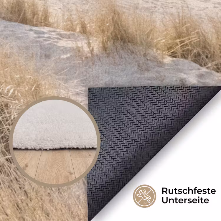 Duinen - Strand - Beige Vloerkleed Rechthoek klein -uniquesellingpoint_antislip_DE_DE