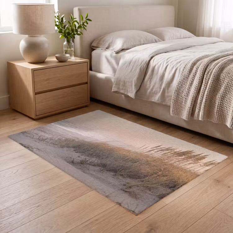 Duinlandschap - Zonsondergang - Strand Vloerkleed Rechthoek klein -atmosphere_sfeer3_global