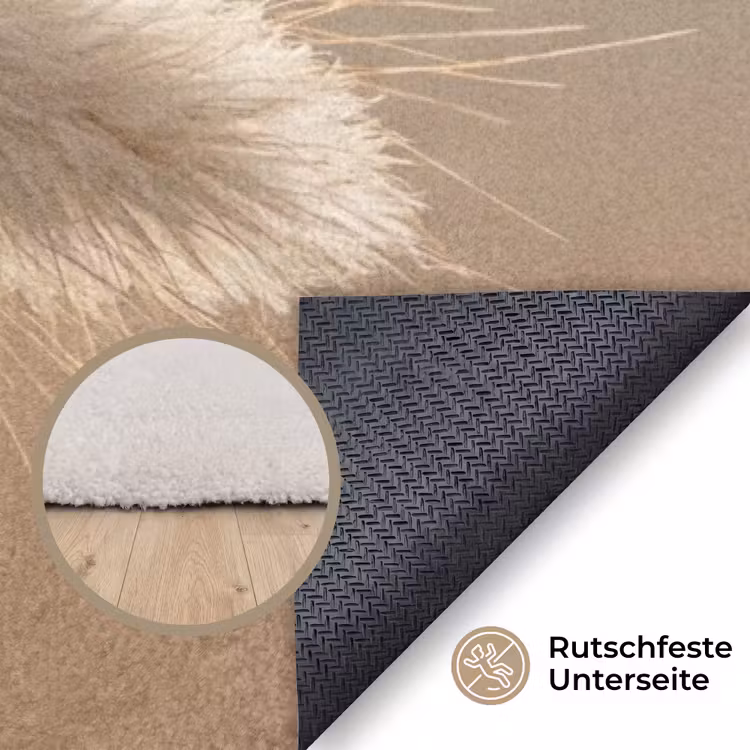 Hazestaartgras - Graanharen - Zonlicht Vloerkleed Rechthoek klein -uniquesellingpoint_antislip_DE_DE