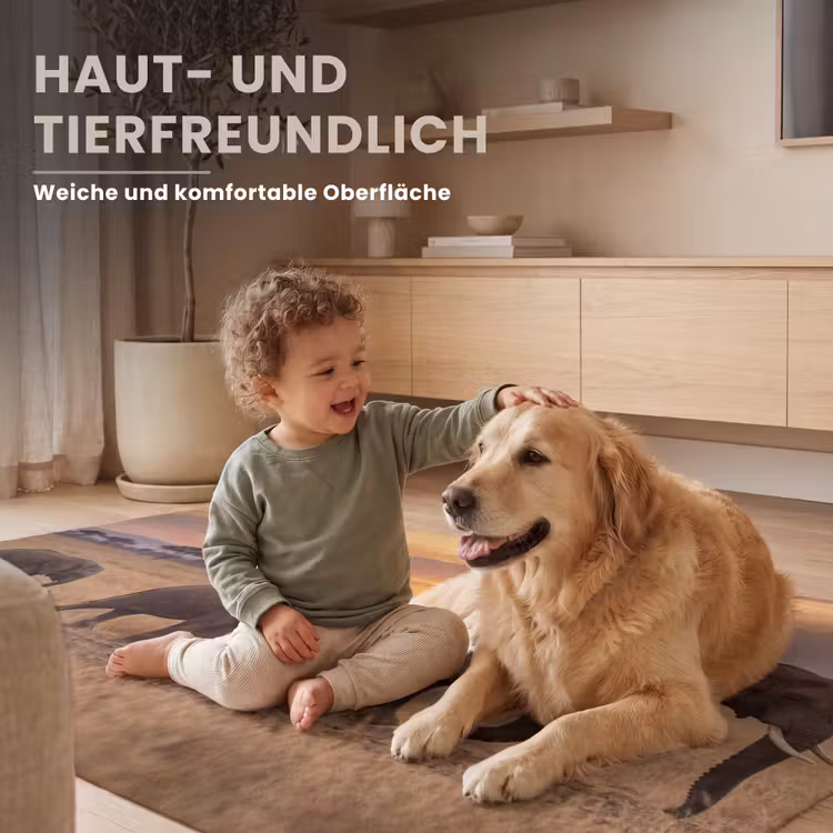 Olifanten - Savanne - Zonsondergang - Afrika - Warm Vloerkleed Rechthoek klein -uniquesellingpoint_zacht_DE