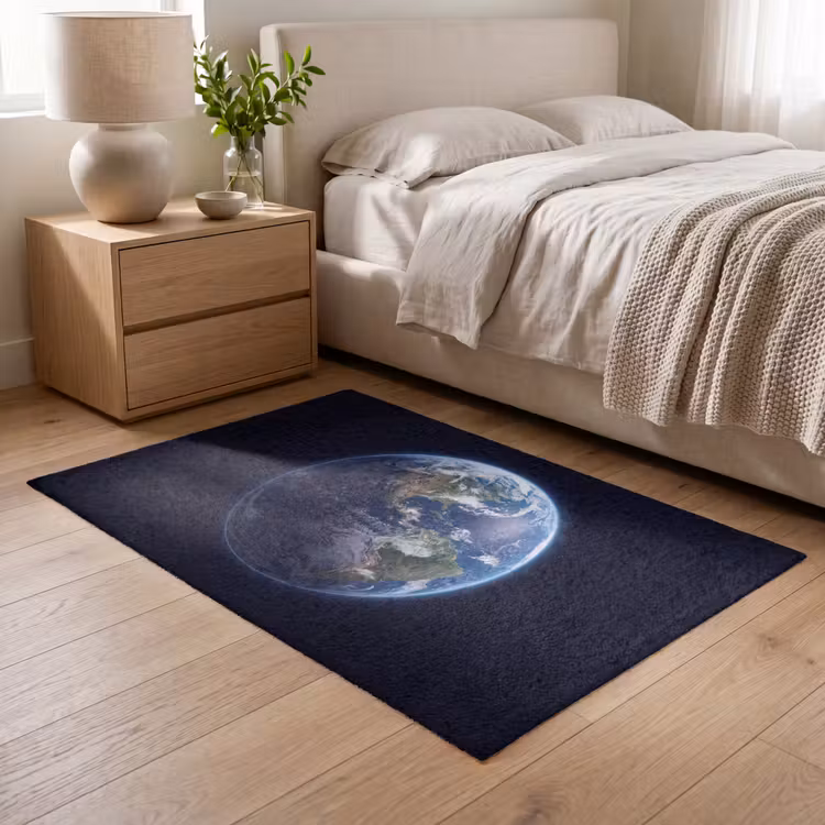 Teppich - Erde – Weltraum – Kosmos - Aarde - Ruimte - Kosmos Vloerkleed Rechthoek klein