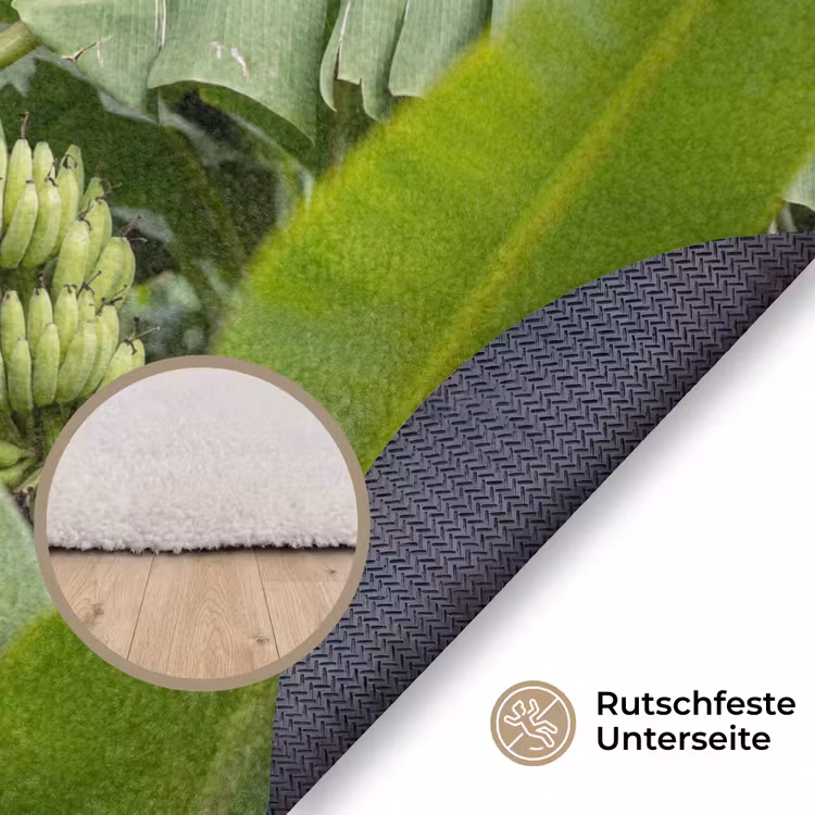 Teppich - Essen – Bananen – Plantage – Grün - Eten - Bananen - Plantage - Groen Vloerkleed Rond klein