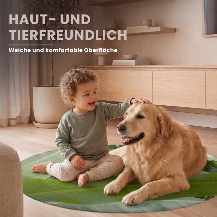 Teppich - Essen – Bananen – Plantage – Grün - Eten - Bananen - Plantage - Groen Vloerkleed Rond klein