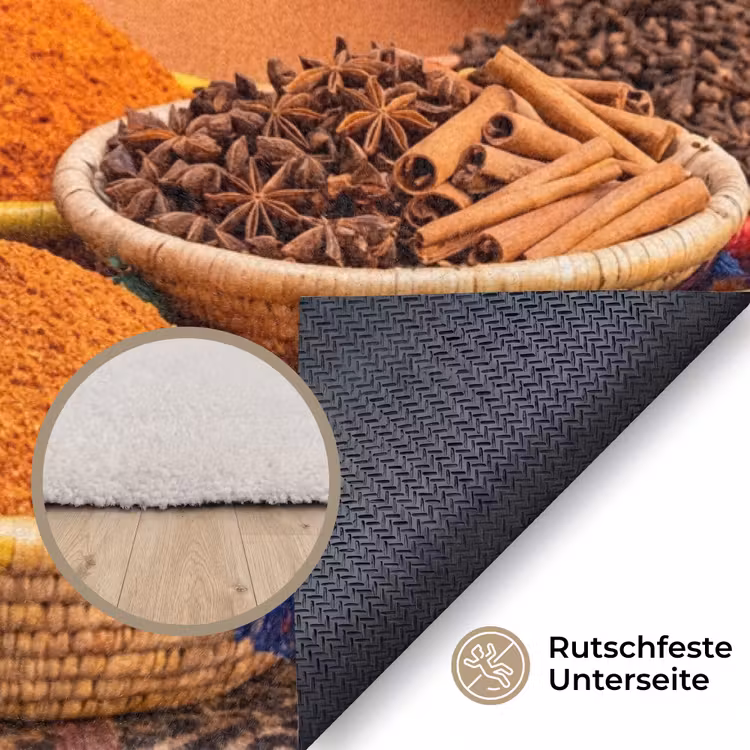 Teppich - Essen – Farbenfroh – Kultur - Eten - Kleurrijk - Cultuur Vloerkleed Rechthoek klein