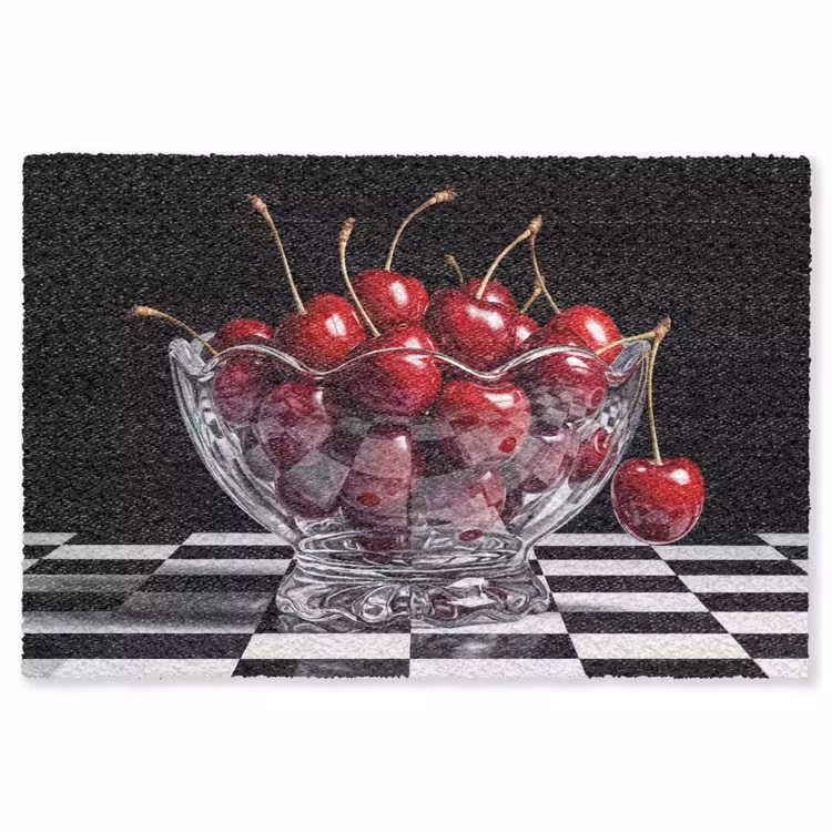 Teppich - Essen – Kirschen – Rot - Eten - Kersen - Rood Vloerkleed Rechthoek klein