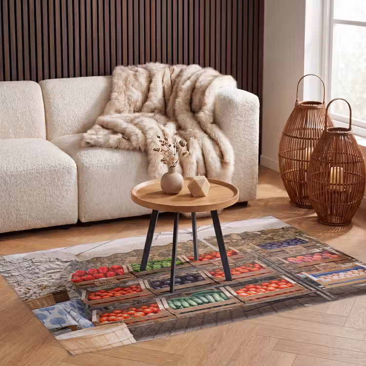 Teppich - Essen – Markt – Frisch - Eten - Markt - Vers Vloerkleed Rechthoek klein