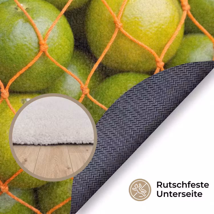 Teppich - Essen – Netz – Grün – Markt - Eten - Net - Groen - Markt Vloerkleed Rond klein