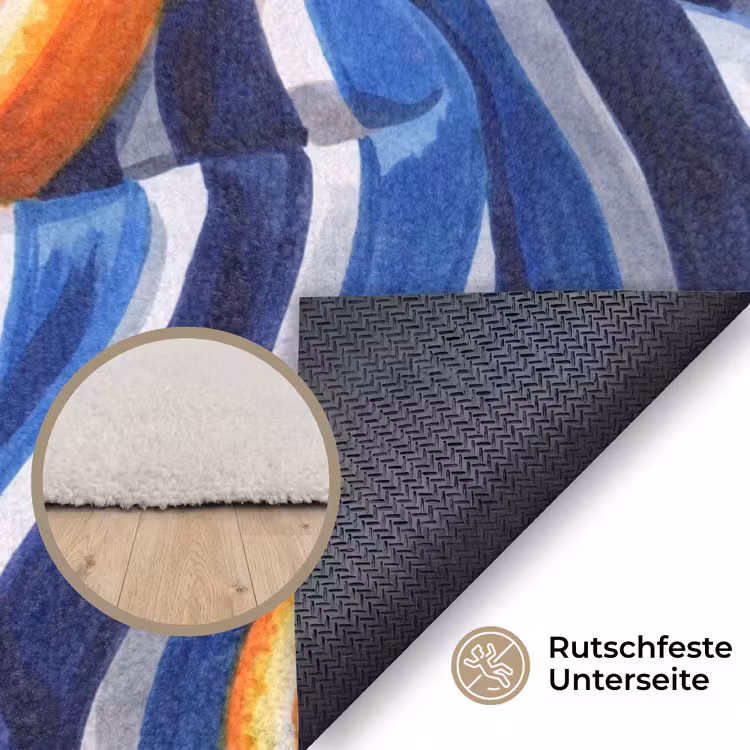 Teppich - Essen – Obst – Orange - Eten - Fruit - Oranje Vloerkleed Rechthoek klein
