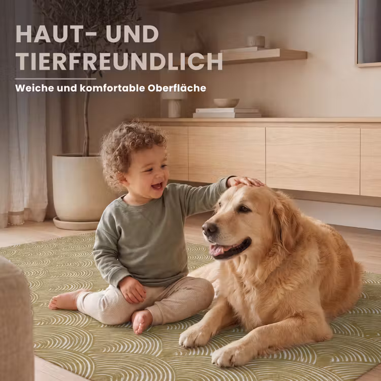 Waaier - Geometrisch - Groen Vloerkleed Rechthoek klein 1091 -uniquesellingpoint_zacht_DE
