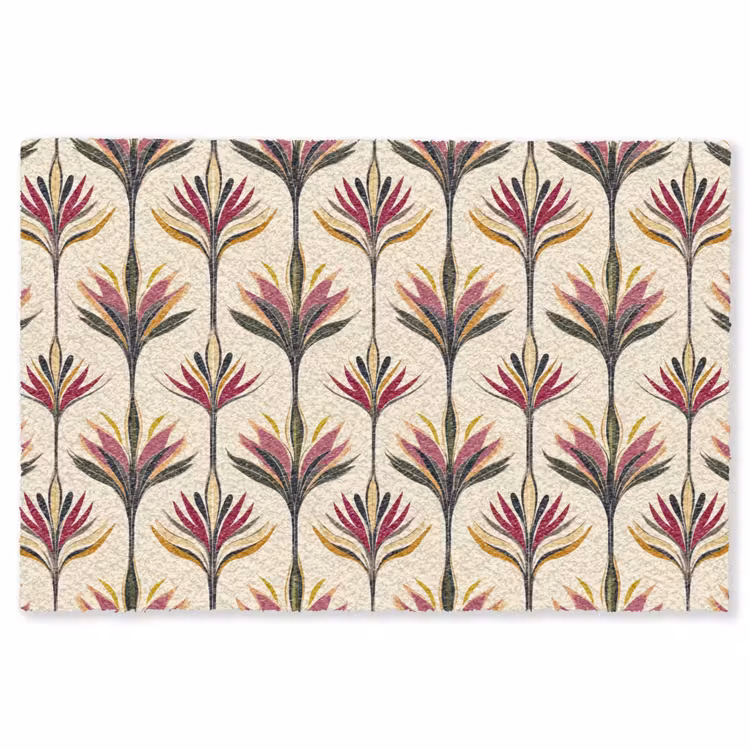 Waaier - Motief - Kleurrijk Vloerkleed Rechthoek klein 1091 -3d