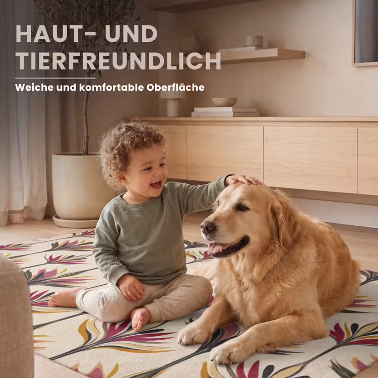 Waaier - Motief - Kleurrijk Vloerkleed Rechthoek klein 1091 -uniquesellingpoint_zacht_DE