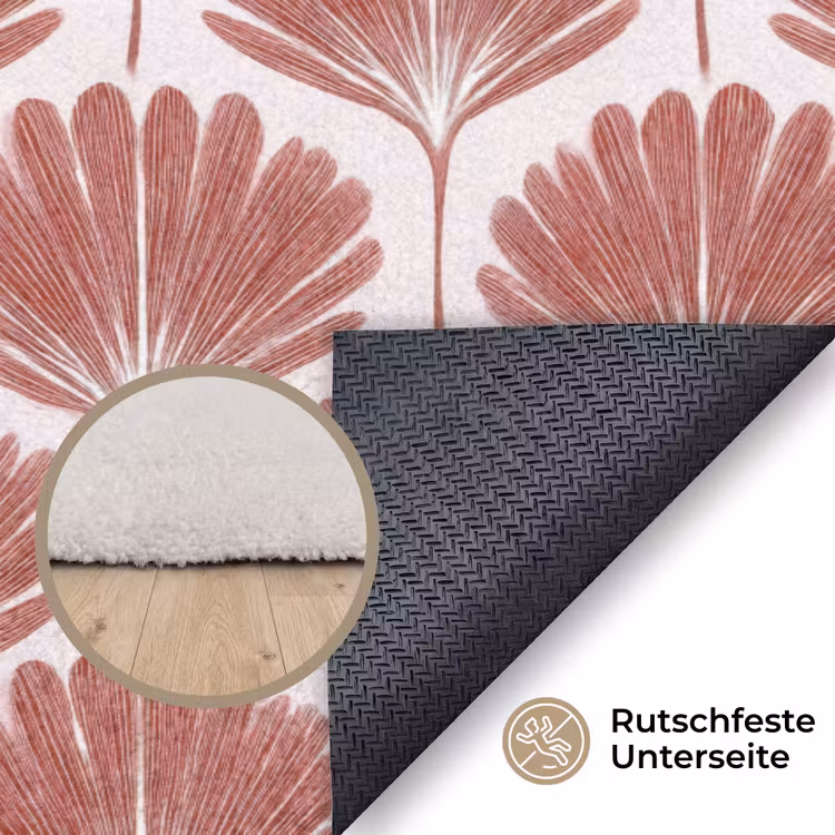 Waaier - Motief - Terra Vloerkleed Rechthoek klein 1091 -uniquesellingpoint_antislip_DE_DE