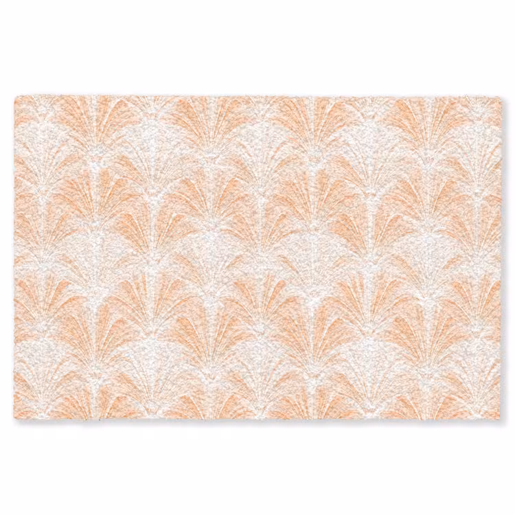 Waaier - Patroon - Perzik Vloerkleed Rechthoek klein 1091 -3d