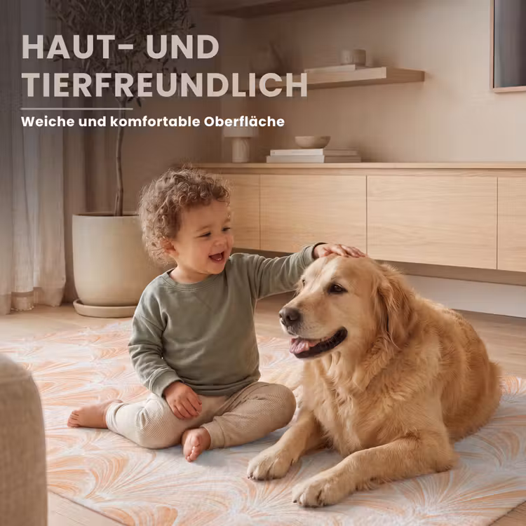 Waaier - Patroon - Perzik Vloerkleed Rechthoek klein 1091 -uniquesellingpoint_USP_zachtDE_DE