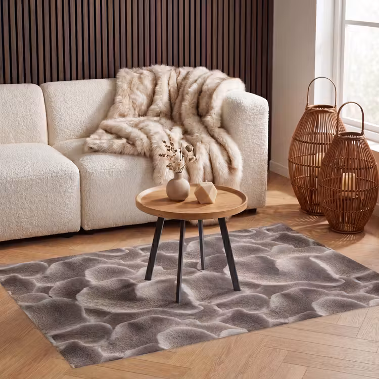 Waaiervorm - Beige - Vezel textuur Vloerkleed Rechthoek klein 1091 -atmosphere_sfeer2_global