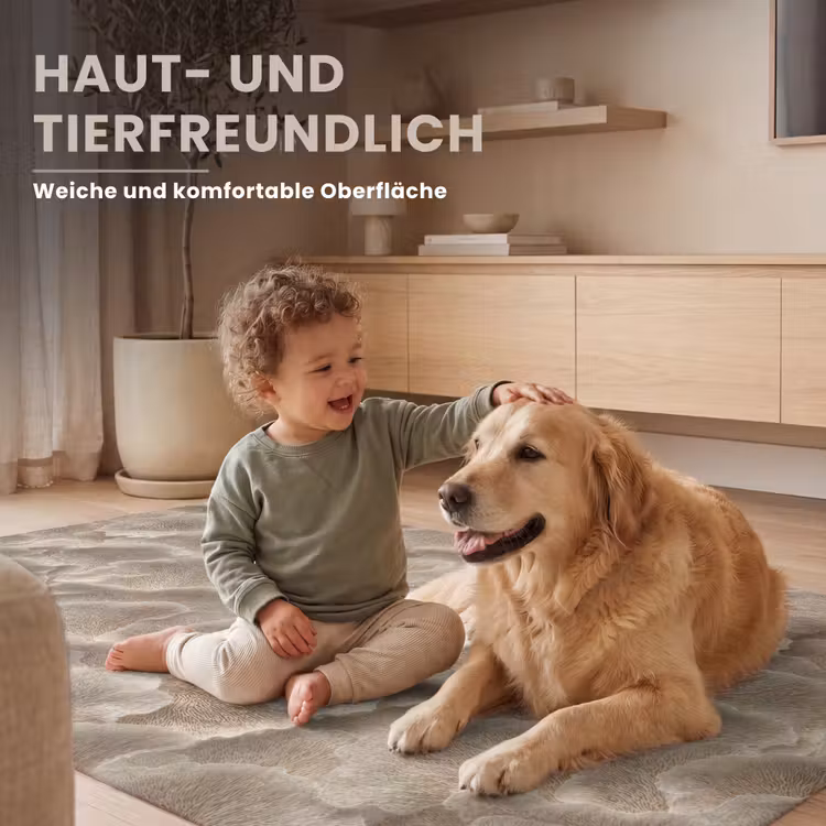 Waaierstructuren - Beige - Vezeltextuur Vloerkleed Rechthoek klein 1091 -uniquesellingpoint_zacht_DE