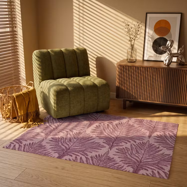 Varen - Patroon - Paars Vloerkleed Rechthoek klein 1091 -atmosphere_sfeer1_global