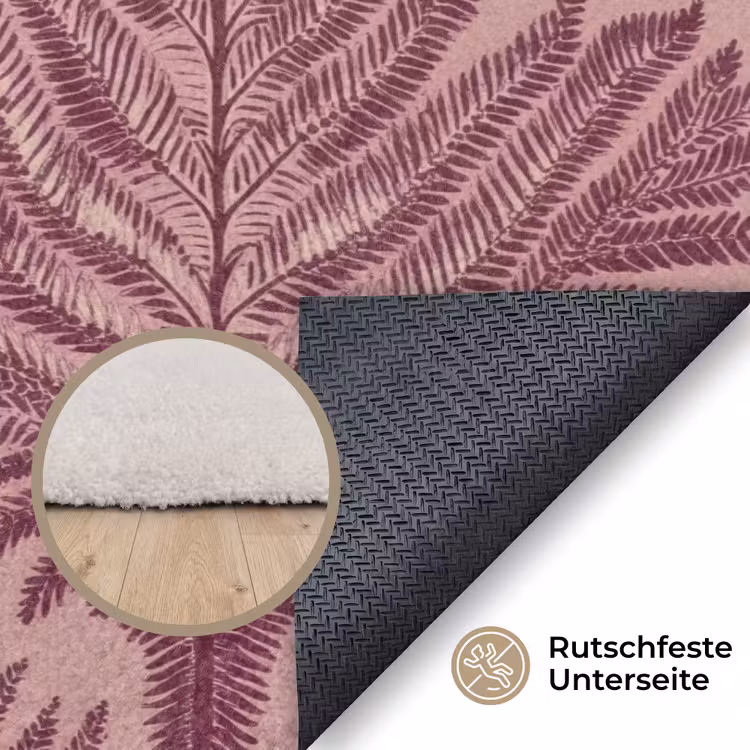 Varen - Patroon - Paars Vloerkleed Rechthoek klein 1091 -uniquesellingpoint_antislip_DE_DE