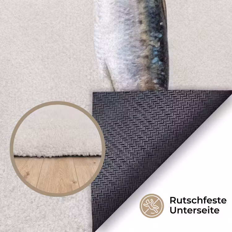 Teppich - Fisch – Hängend – Essen - Vis - Hangend - Eten Vloerkleed Rechthoek klein