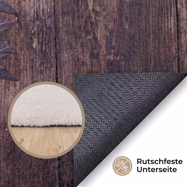 Teppich - Fisch – Holz – Essen - Vis - Hout - Eten Vloerkleed Rechthoek klein