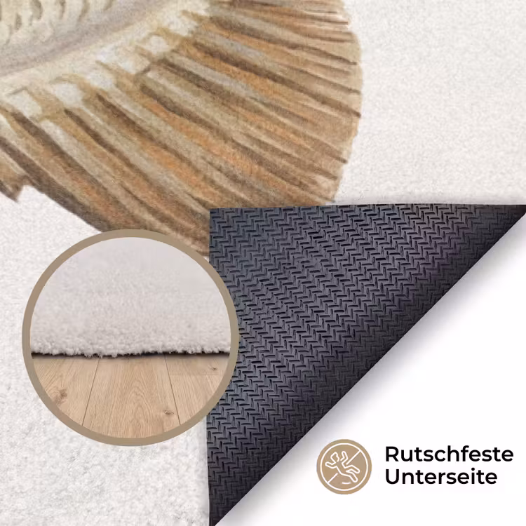 Vissen - Natuur - Vintage Vloerkleed Rechthoek klein -uniquesellingpoint_antislip_DE_DE