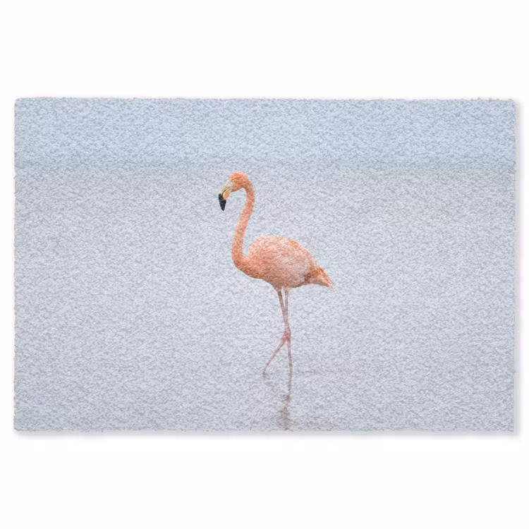 Flamingo - Zee - Roze Vloerkleed Rechthoek klein -3d