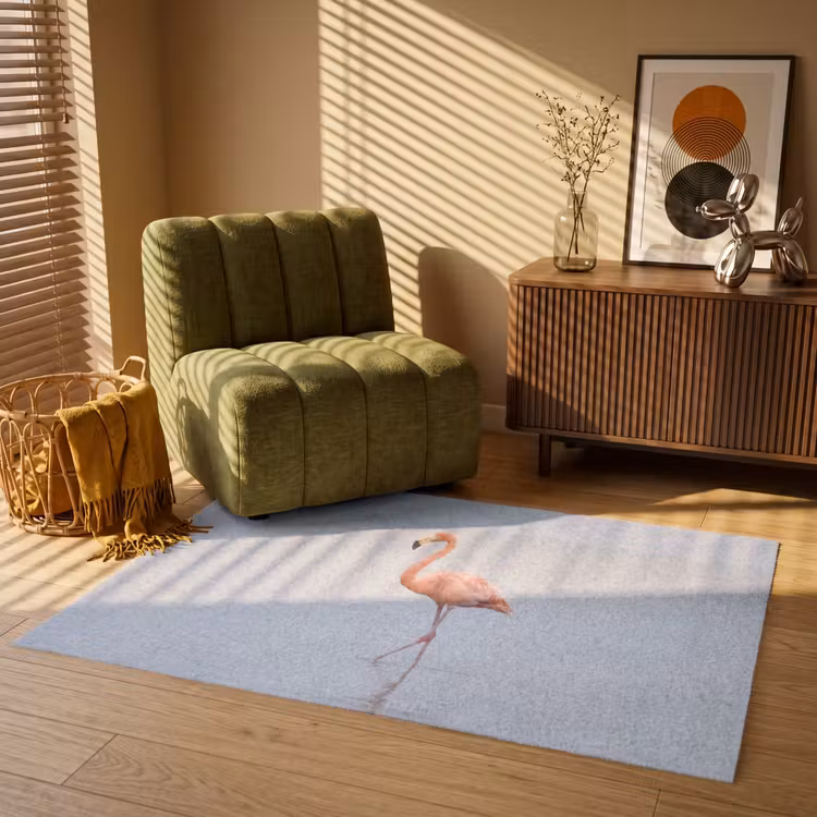 Flamingo - Zee - Roze Vloerkleed Rechthoek klein -atmosphere_sfeer1_global